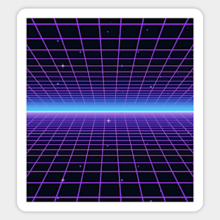 Future Synthwave Horizon Sticker